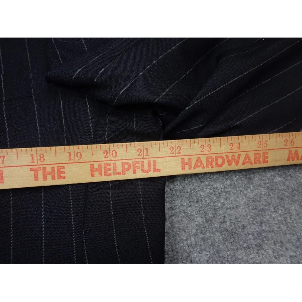 Burberry Virgin Wool Navy Blazer Size 42R Mens Jacket Pinstripe